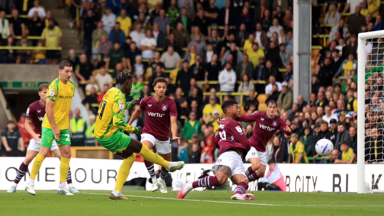 Mohamed Toure เหมา 2 ประตู นอริชถล่มเบิร์นลีย์ 4-1 ศึก Championship รูปประกอบข่าวฟุตบอล