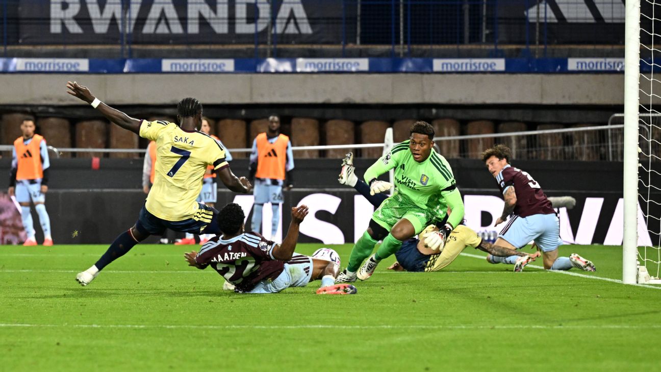 บูกาโย ซาก้ายิงพาอาร์เซนอลบุกชนะ แอสตัน วิลล่า 1-0 รูปประกอบข่าวฟุตบอล