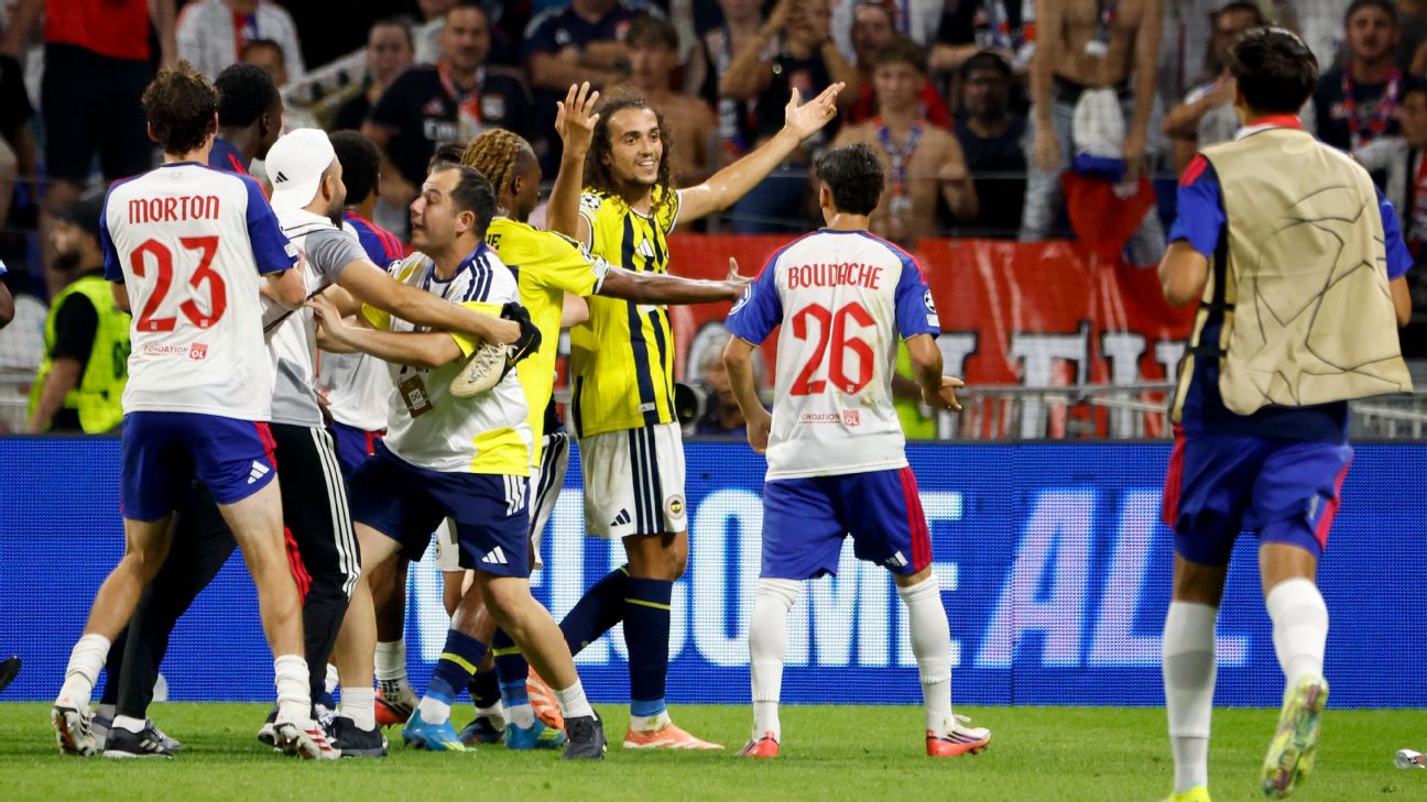 Mattéo Guendouzi ถูกแบน 2 นัดในแชมเปียนส์ลีก หลังเหตุวุ่นวายเกม Fenerbahce ชนะ Lyon รูปประกอบข่าวฟุตบอล