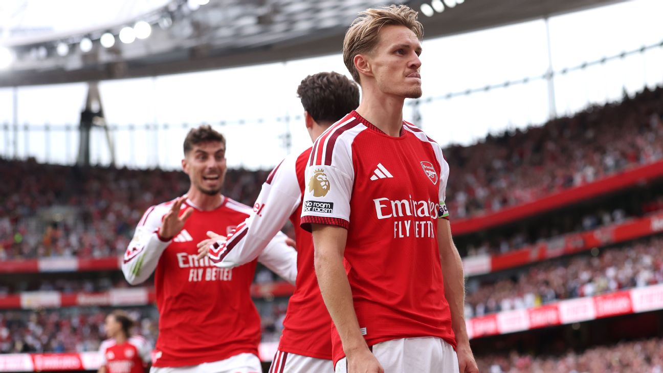อาร์เซนอลแซงชนะเชลซี 2-1 ฮาแวร์ตซ์ยิงทีมเก่า รักษาสตาร์ตพรีเมียร์ลีกสมบูรณ์แบบ รูปประกอบข่าวฟุตบอล