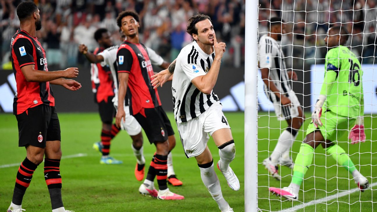 ยูเวนตุสเสมอ AC Milan 1-1 Gatti โหม่งตีเจ๊าช่วงทดเวลาบาดเจ็บ รูปประกอบข่าวฟุตบอล