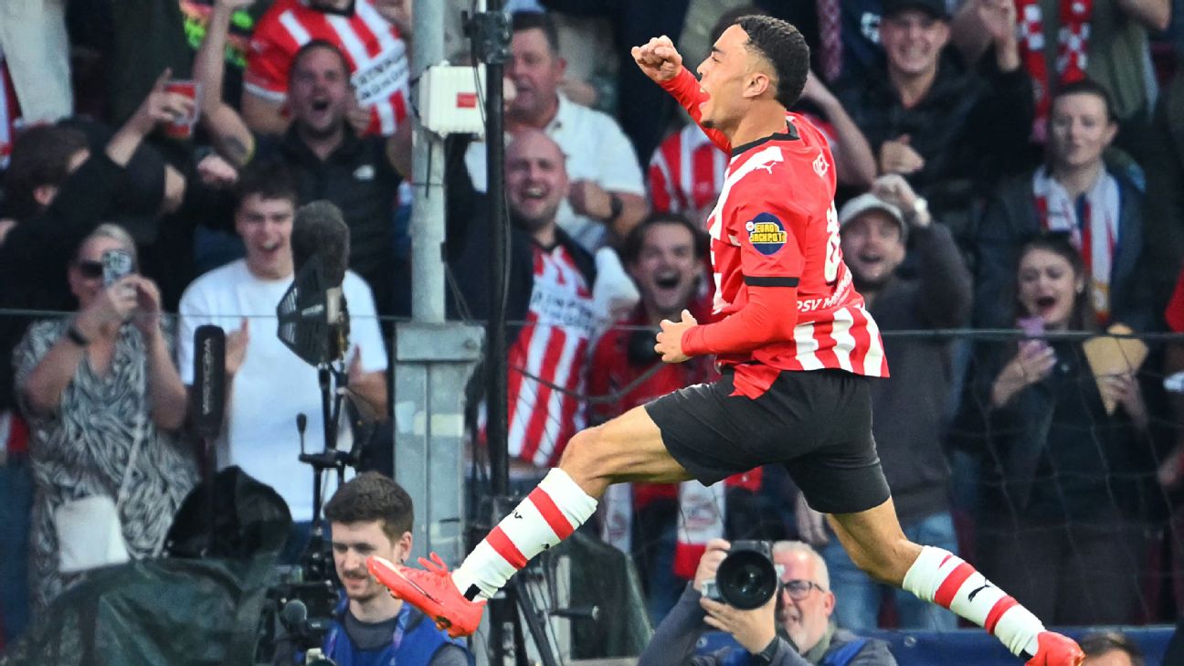 Sergiño Dest ยิงประตูแชมเปียนส์ลีกครั้งแรกในรอบ 6 ปี ช่วย PSV เสมอ Shakhtar Donetsk รูปประกอบข่าวฟุตบอล