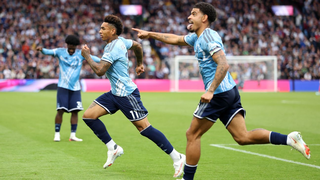 Nottingham Forest ชนะ Aston Villa 2-1 Igor Jesus ซัดท้ายเกม คว้าชัยพรีเมียร์ลีกนัดแรก รูปประกอบข่าวฟุตบอล