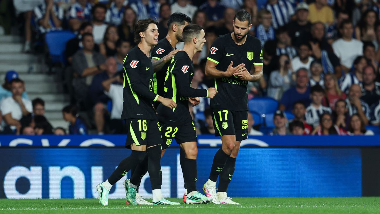แอตเลติโก มาดริดบุกชนะเรอัล โซเซียดาด 3-0 ยิงสามประตูท้ายเกมในลาลีกา รูปประกอบข่าวฟุตบอล
