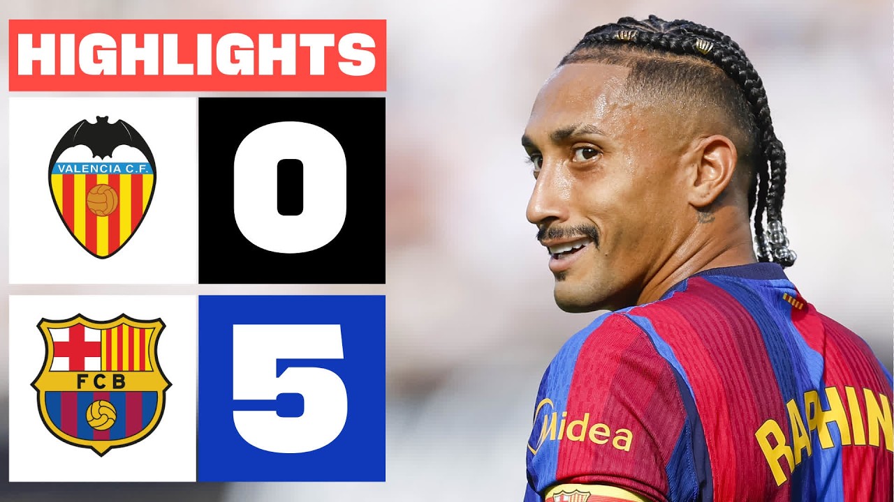 Valencia vs Barcelona วิดีโอฟุตบอล