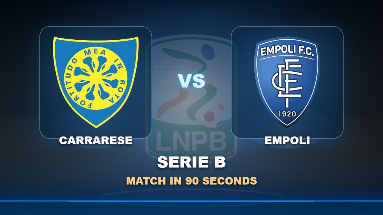 Carrarese vs Empoli วิดีโอฟุตบอล