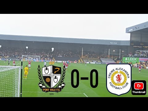 Port Vale vs Crewe Alexandra วิดีโอฟุตบอล