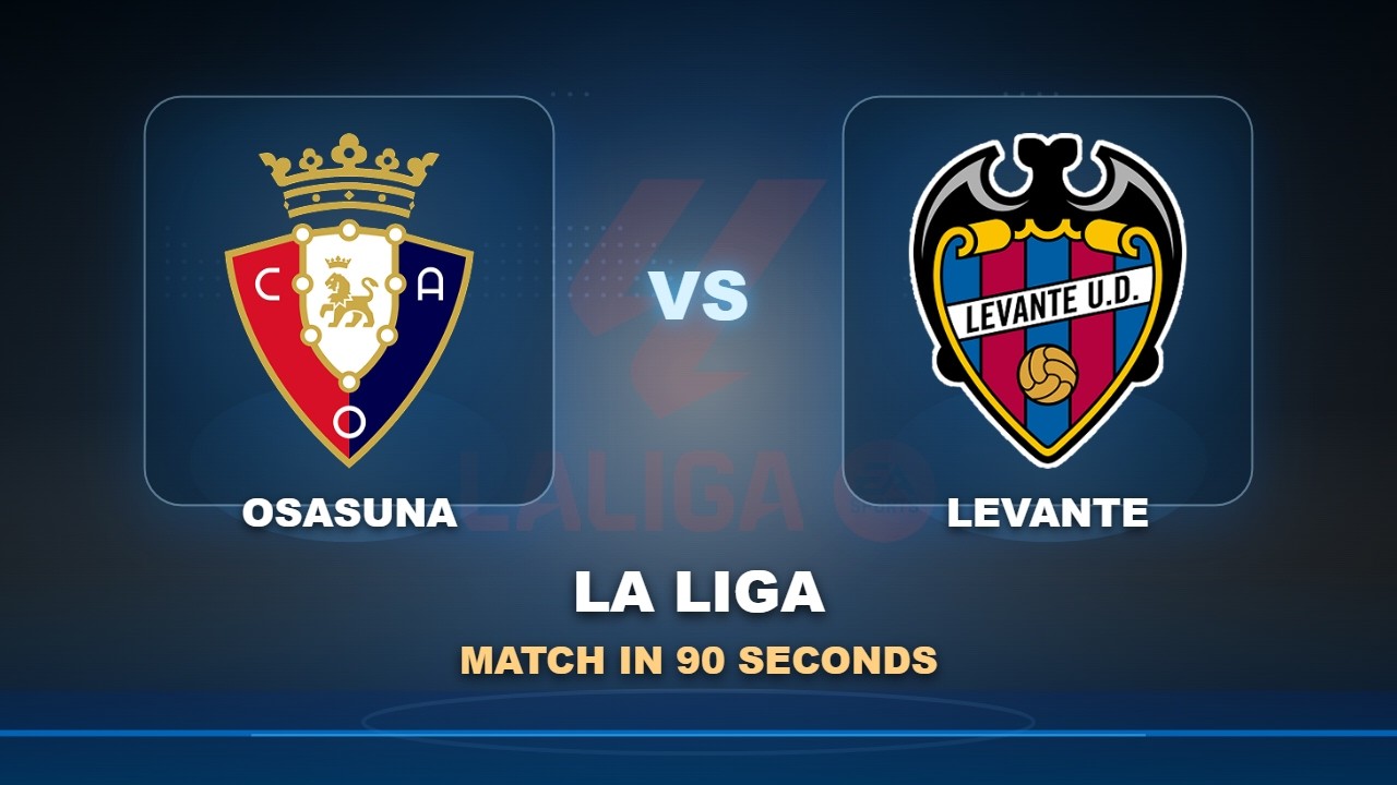 Osasuna vs Levante ภาพวิดีโอไฮไลท์ฟุตบอล