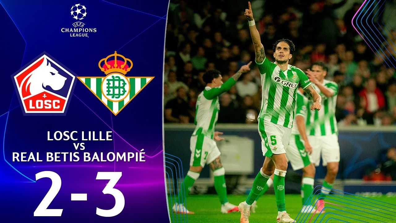 Lille vs Real Betis ภาพวิดีโอไฮไลท์ฟุตบอล