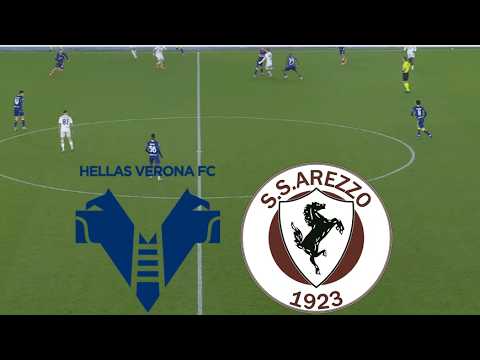 Hellas Verona vs Arezzo ภาพถ่ายทอดสดฟุตบอล