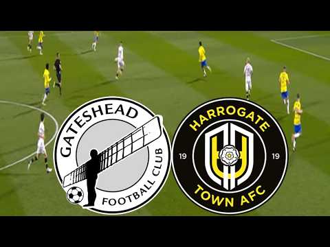 Harrogate Town vs Gateshead ภาพถ่ายทอดสดฟุตบอล