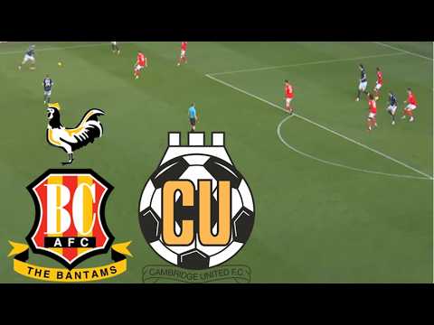 Bradford City vs Cambridge United ภาพถ่ายทอดสดฟุตบอล