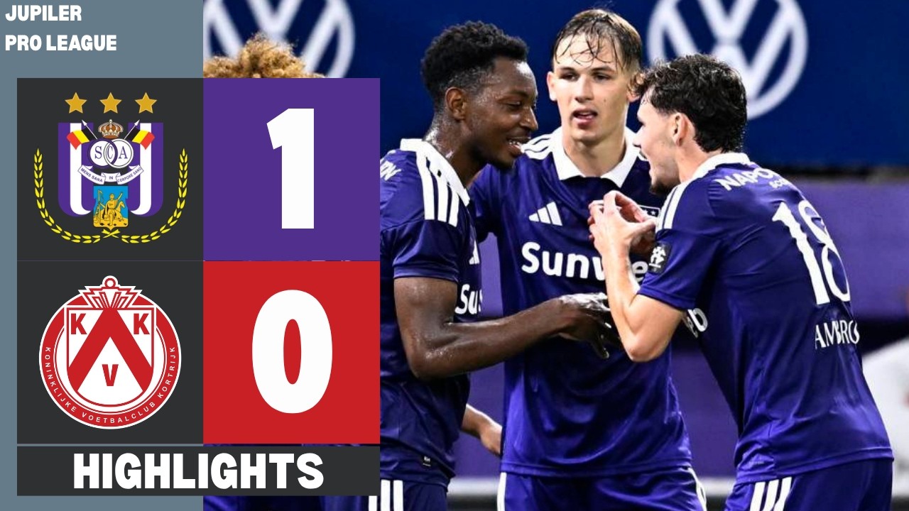 Anderlecht vs KV Kortrijk ภาพวิดีโอไฮไลท์ฟุตบอล