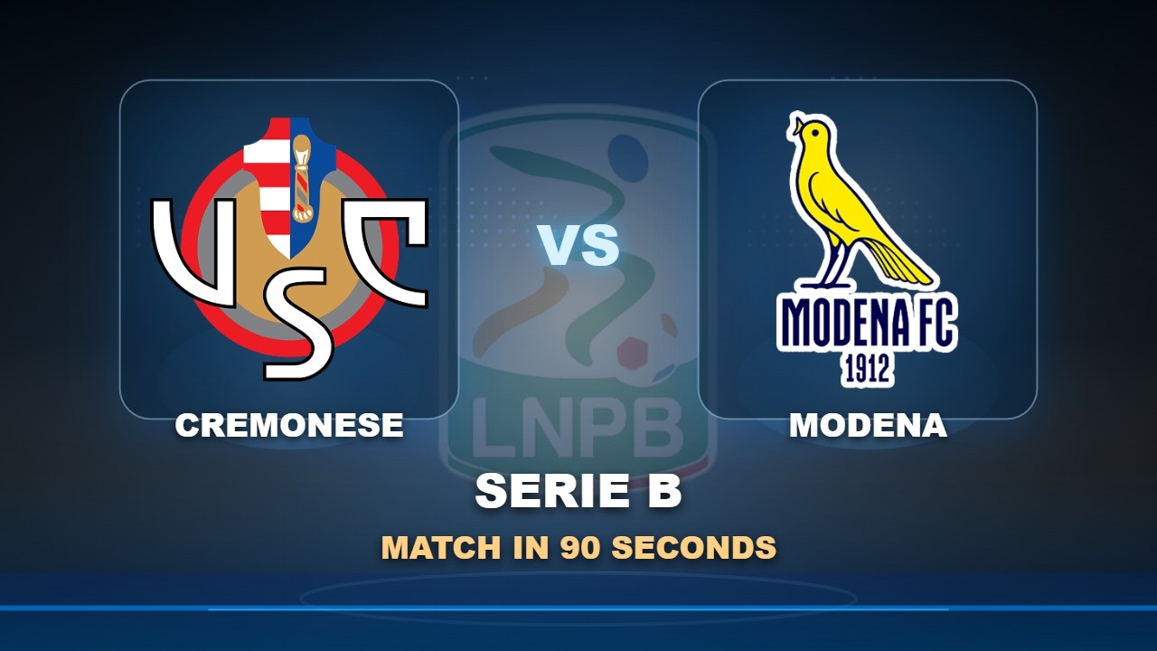 Cremonese vs Modena วิดีโอฟุตบอล