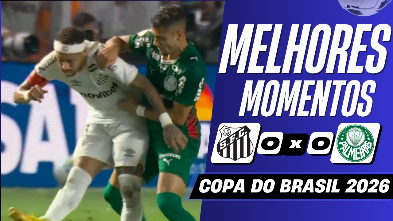 Santos vs Palmeiras ภาพวิดีโอไฮไลท์ฟุตบอล