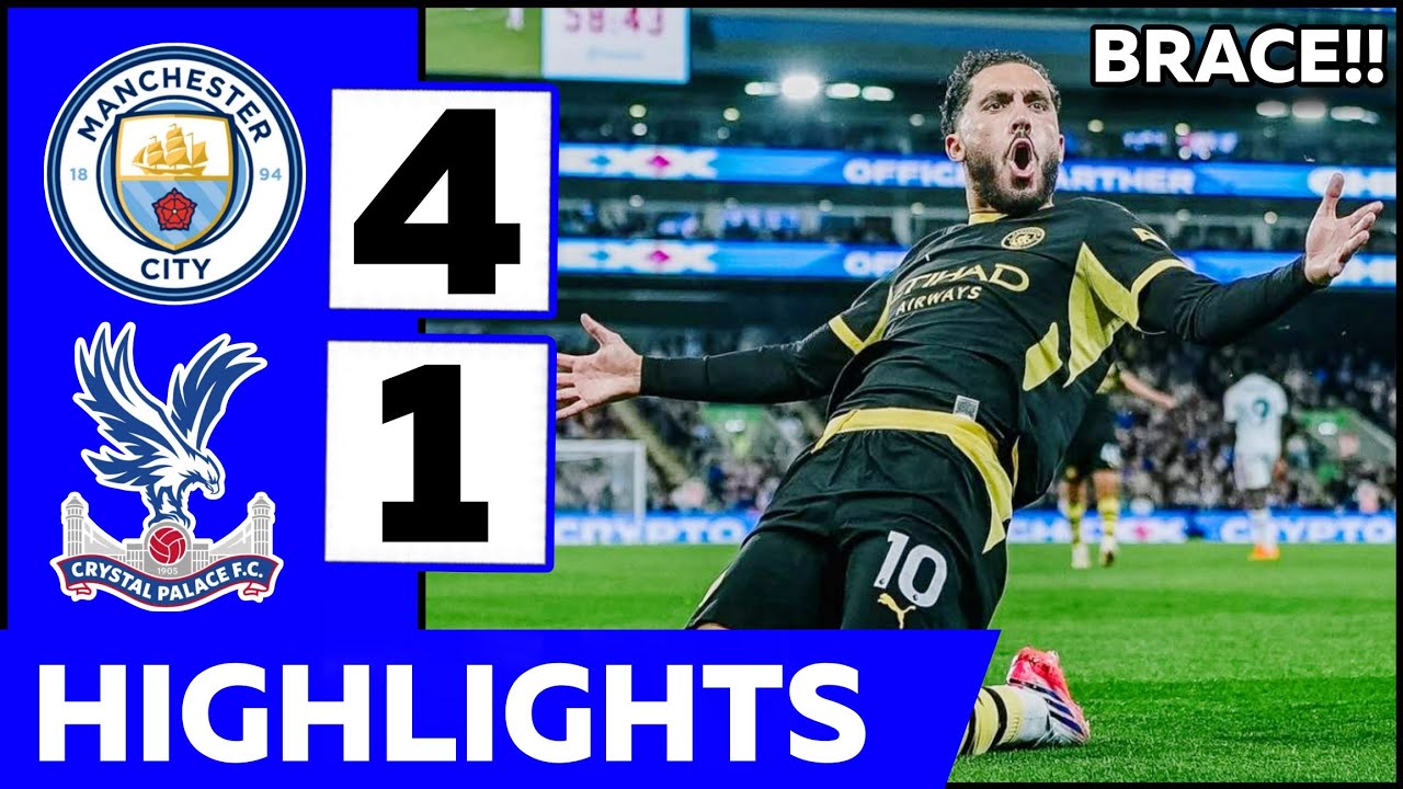Crystal Palace vs Manchester City ภาพวิดีโอไฮไลท์ฟุตบอล