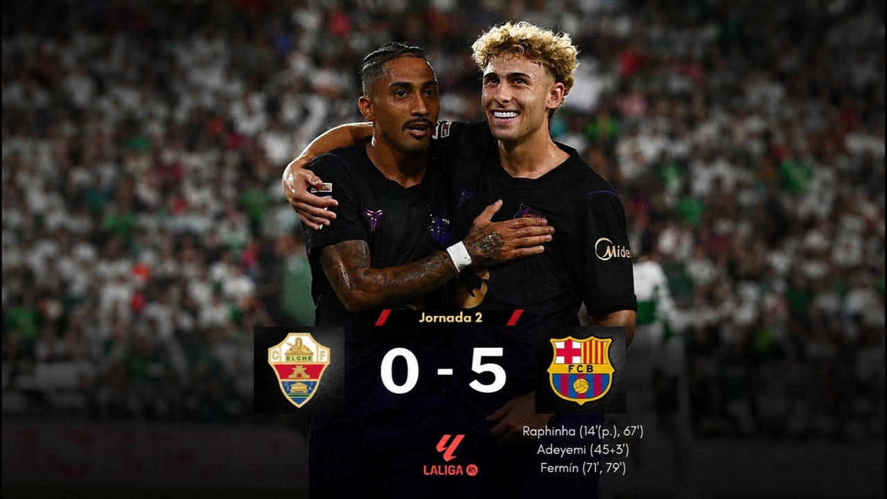 Elche vs Barcelona ภาพวิดีโอไฮไลท์ฟุตบอล
