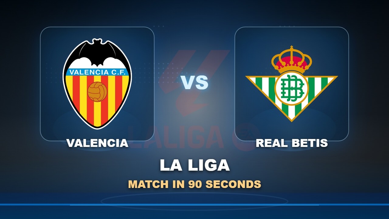Valencia vs Real Betis ภาพวิดีโอไฮไลท์ฟุตบอล