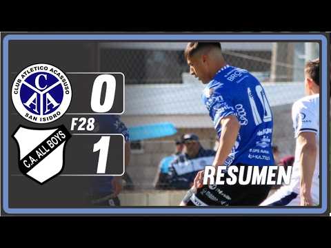 Acassuso vs All Boys ภาพวิดีโอไฮไลท์ฟุตบอล
