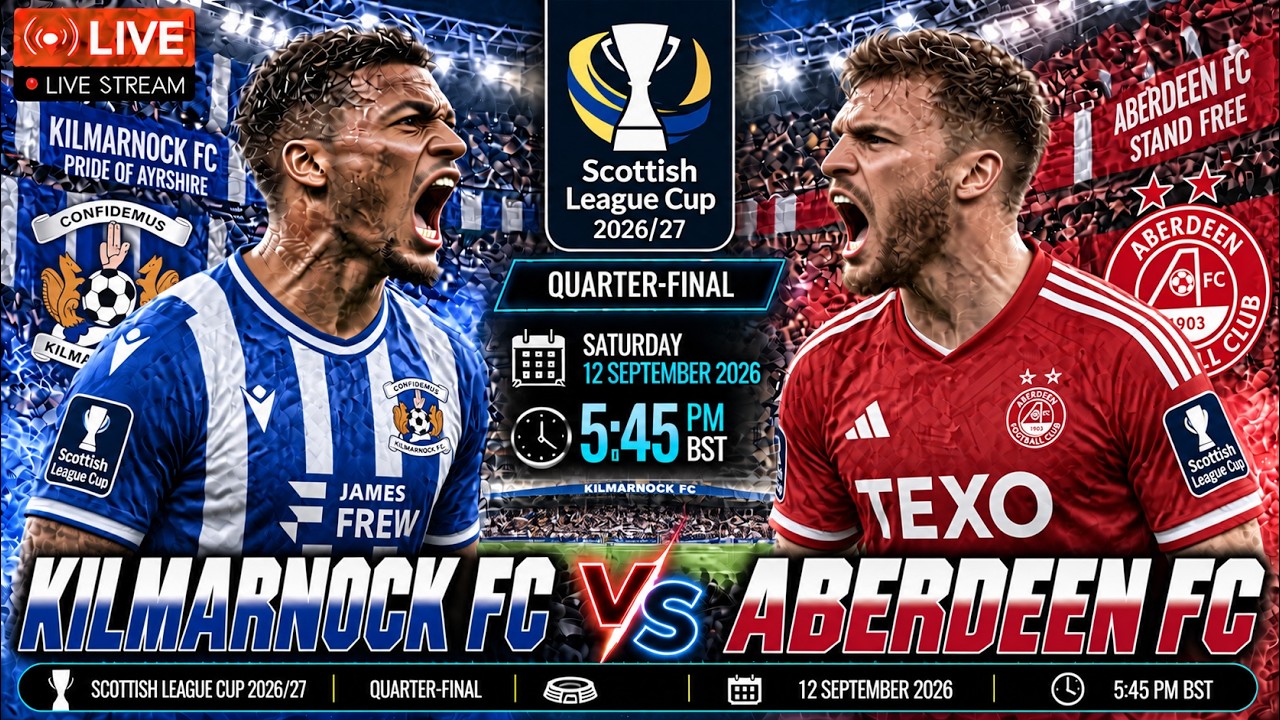 Kilmarnock vs Aberdeen ภาพถ่ายทอดสดฟุตบอล