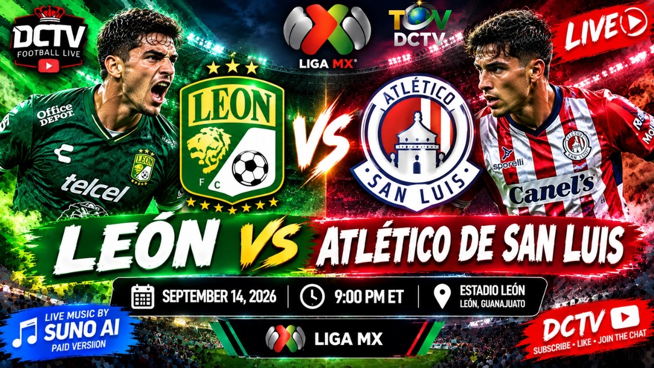 León vs Atlético de San Luis ภาพถ่ายทอดสดฟุตบอล