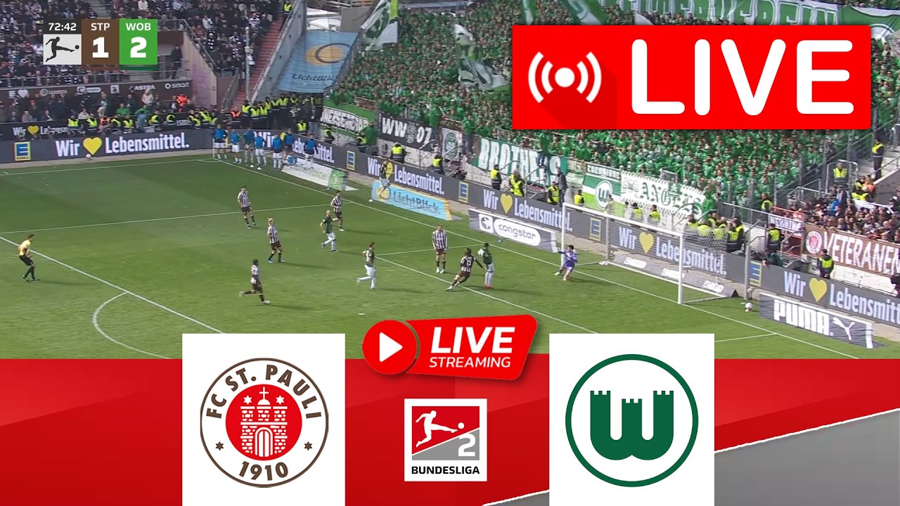 St. Pauli vs VfL Wolfsburg ภาพถ่ายทอดสดฟุตบอล