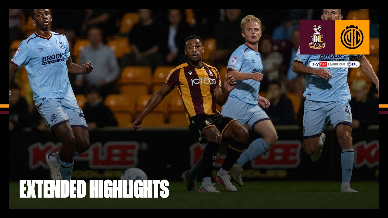 Bradford City vs Cambridge United วิดีโอฟุตบอล