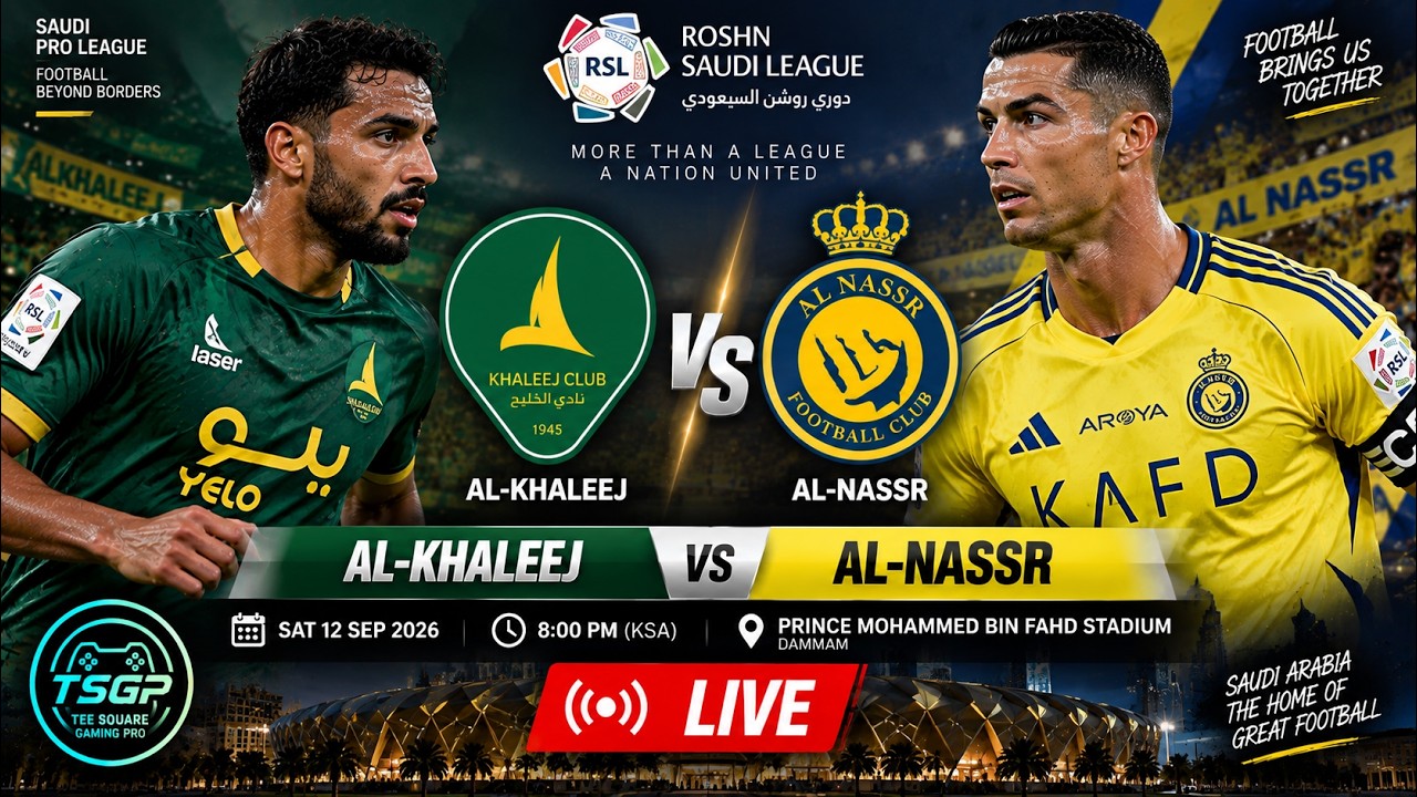 Al Khaleej vs Al Nassr ภาพถ่ายทอดสดฟุตบอล