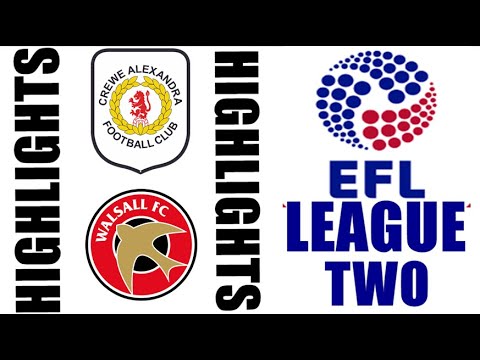 Crewe Alexandra vs Walsall ภาพวิดีโอไฮไลท์ฟุตบอล