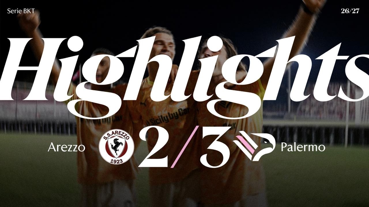 Arezzo vs Palermo ภาพวิดีโอไฮไลท์ฟุตบอล