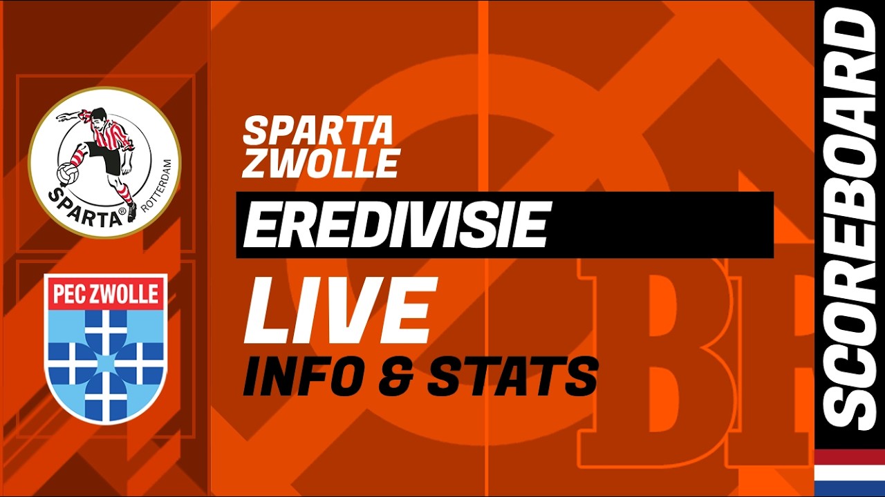 Sparta Rotterdam vs PEC Zwolle ภาพถ่ายทอดสดฟุตบอล