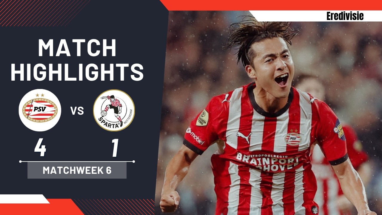 PSV Eindhoven vs Sparta Rotterdam ภาพวิดีโอไฮไลท์ฟุตบอล