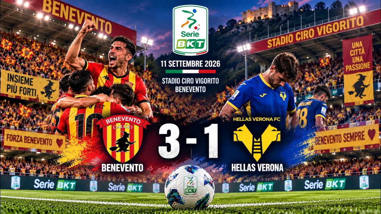 Benevento vs Hellas Verona วิดีโอฟุตบอล