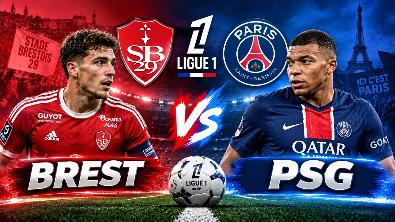 Brest vs Paris Saint-Germain ภาพถ่ายทอดสดฟุตบอล