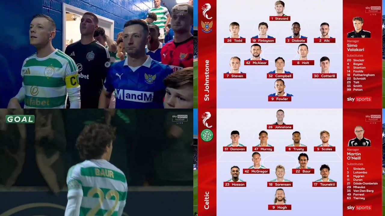 St Johnstone vs Celtic ภาพวิดีโอไฮไลท์ฟุตบอล