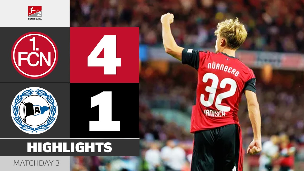 1. FC Nürnberg vs Arminia Bielefeld ภาพวิดีโอไฮไลท์ฟุตบอล