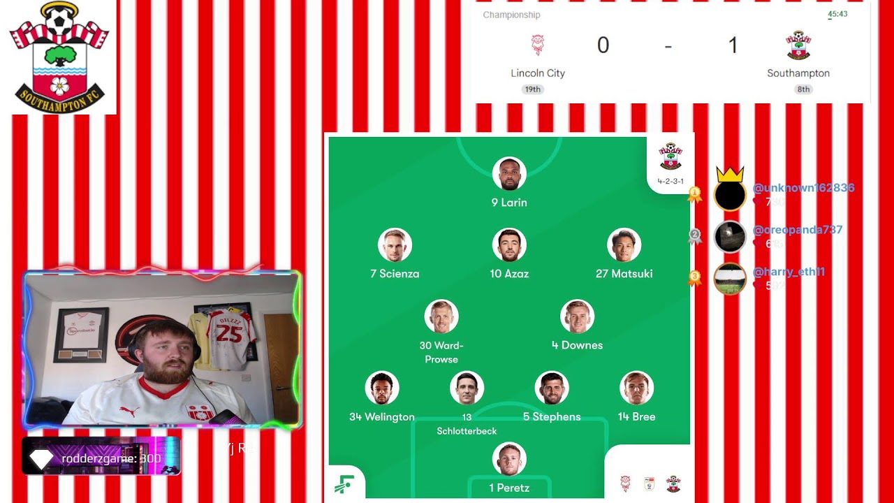 Lincoln City vs Southampton ภาพถ่ายทอดสดฟุตบอล