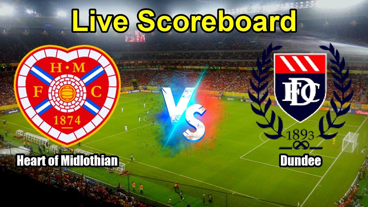 Heart of Midlothian vs Dundee Live Score - Scottish Premiership ภาพถ่ายทอดสดฟุตบอล