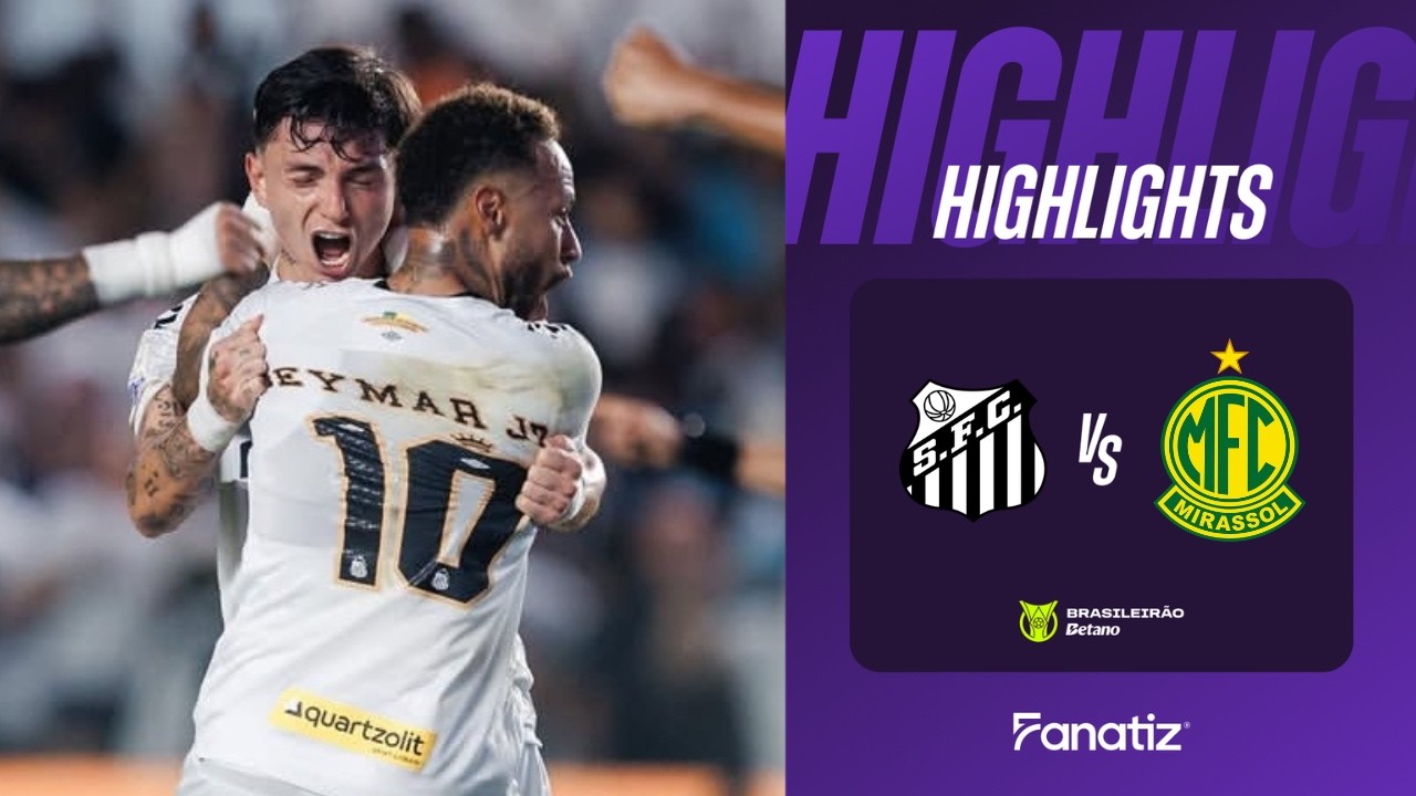 Santos vs Mirassol ภาพวิดีโอไฮไลท์ฟุตบอล