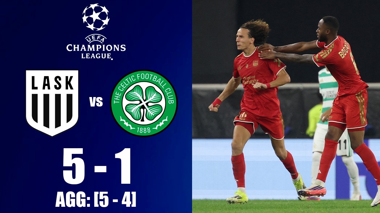 LASK Linz vs Celtic ภาพวิดีโอไฮไลท์ฟุตบอล