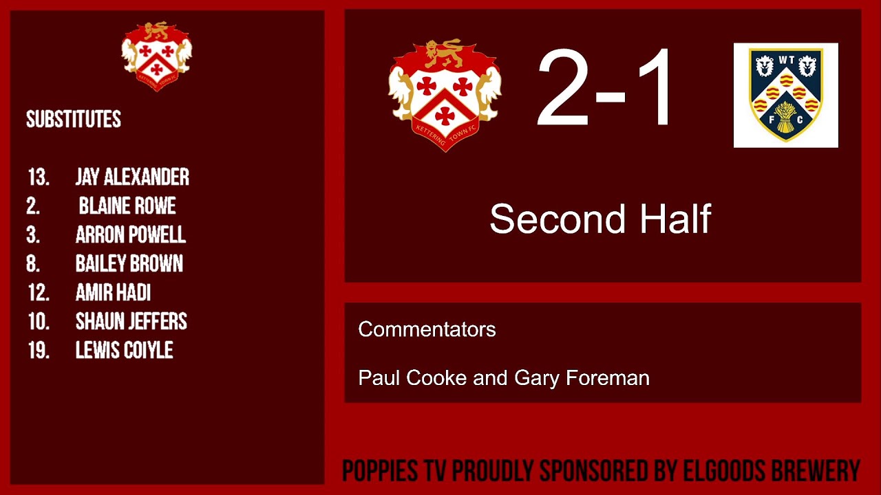 Kettering Town vs Wellingborough Town ภาพถ่ายทอดสดฟุตบอล