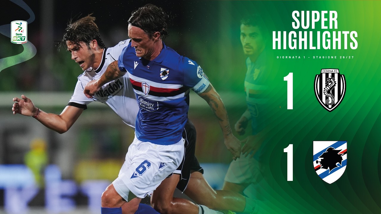 Cesena vs Sampdoria ภาพวิดีโอไฮไลท์ฟุตบอล