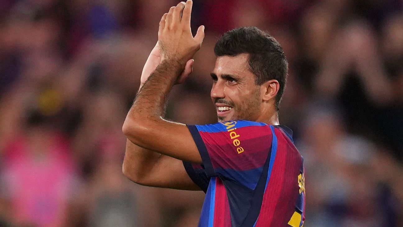 Hansi Flick ชู Rodri เป็นผู้เล่นที่สมบูรณ์แบบหลังประเดิมให้ Barcelona ชนะ Athletic Club 2-0 รูปประกอบข่าวฟุตบอล
