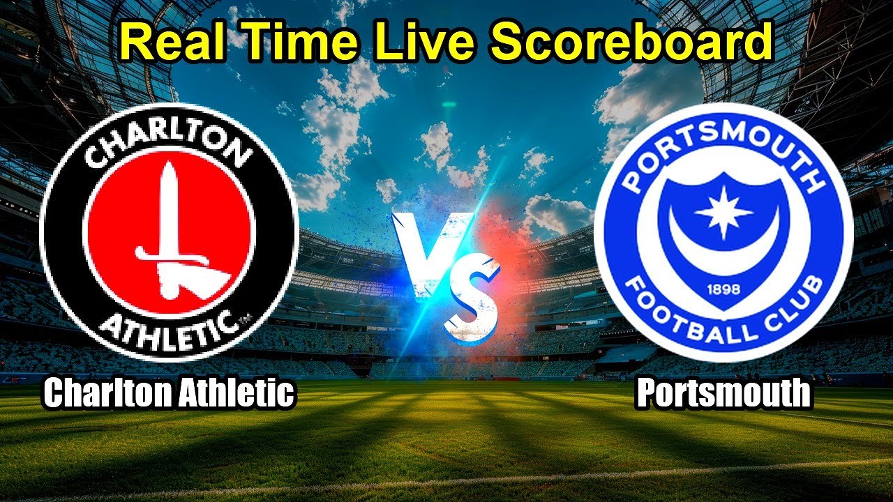 Charlton Athletic vs Portsmouth ภาพถ่ายทอดสดฟุตบอล