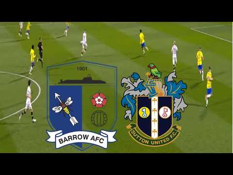 Barrow vs Sutton United ภาพถ่ายทอดสดฟุตบอล