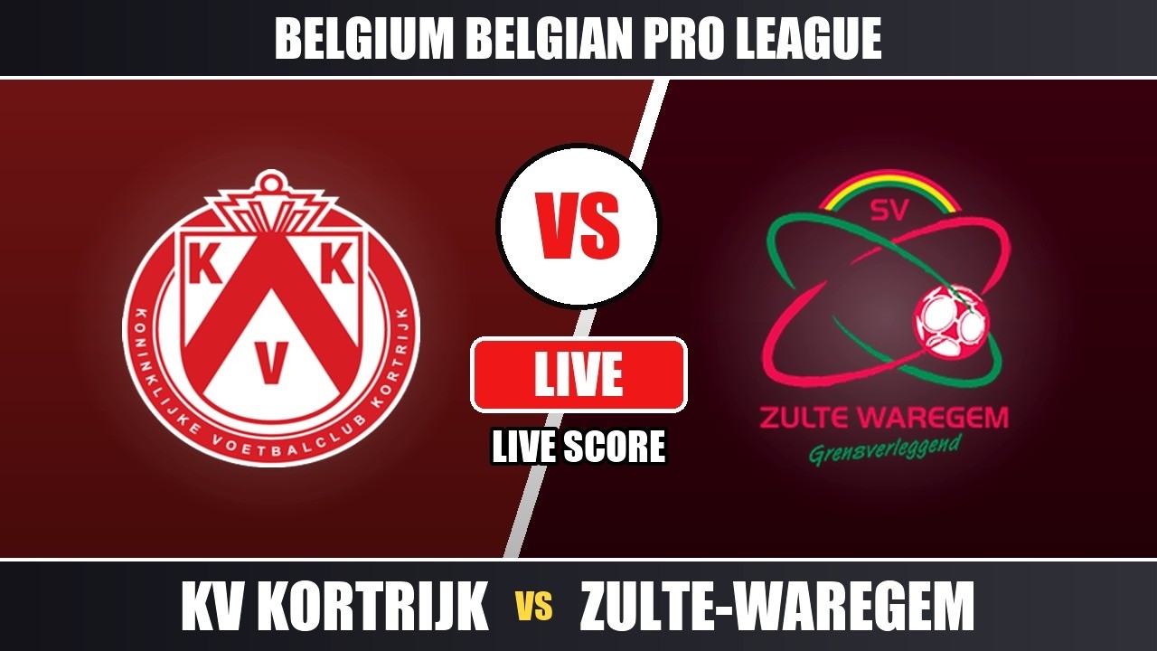 KV Kortrijk vs Zulte-Waregem Live Score - Belgian Pro League ภาพถ่ายทอดสดฟุตบอล